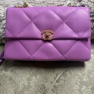 Be Inspired Purple Quilted Shoulder Bag